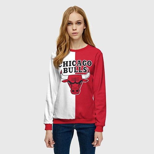 Женский свитшот CHICAGO BULLS / 3D-Красный – фото 3