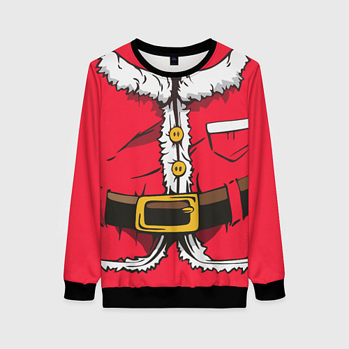 Женский свитшот Санта / 3D-Черный – фото 1