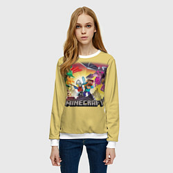 Свитшот женский MINECRAFT, цвет: 3D-белый — фото 2