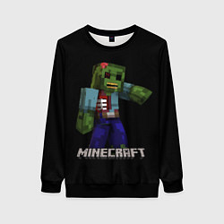 Свитшот женский MINECRAFT ЗОМБИ, цвет: 3D-черный