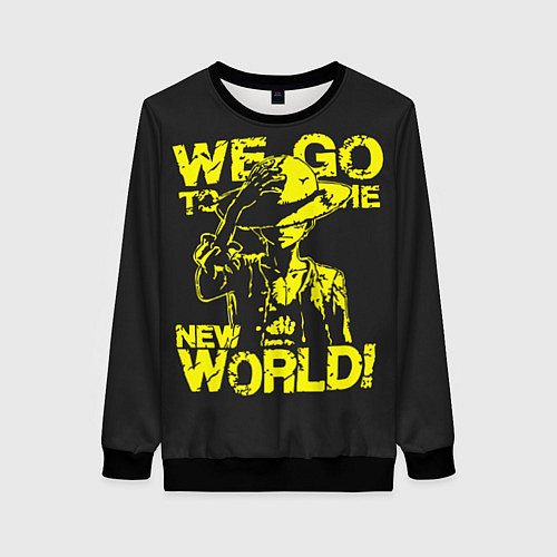 Женский свитшот One Piece We Go World / 3D-Черный – фото 1
