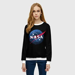 Свитшот женский NASA Black Hole, цвет: 3D-белый — фото 2