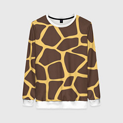 Свитшот женский Окрас жирафа, цвет: 3D-белый