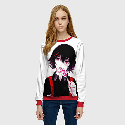 Женский свитшот Сузуя Джузо / 3D-Красный – фото 3