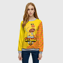 Свитшот женский BRAWL STARS SALLY LEON, цвет: 3D-меланж — фото 2