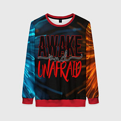 Свитшот женский Awake unafraid, цвет: 3D-красный