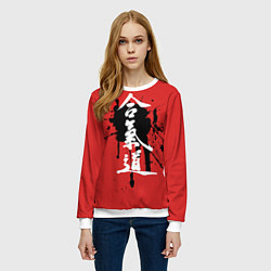 Свитшот женский Айкидо, цвет: 3D-белый — фото 2