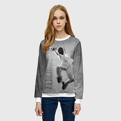 Свитшот женский Fencing, цвет: 3D-белый — фото 2