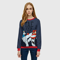Свитшот женский Taekwondo, цвет: 3D-красный — фото 2