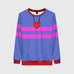 Свитшот женский UNDERTALE FRISK ФРИСК, цвет: 3D-красный