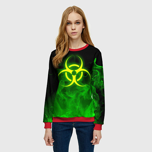 Женский свитшот BIOHAZARD / 3D-Красный – фото 3