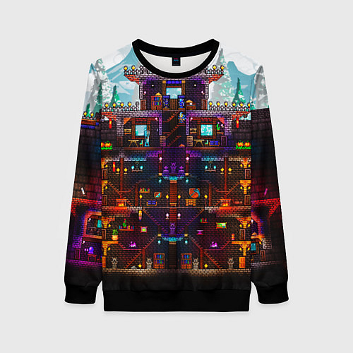 Женский свитшот Terraria / 3D-Черный – фото 1