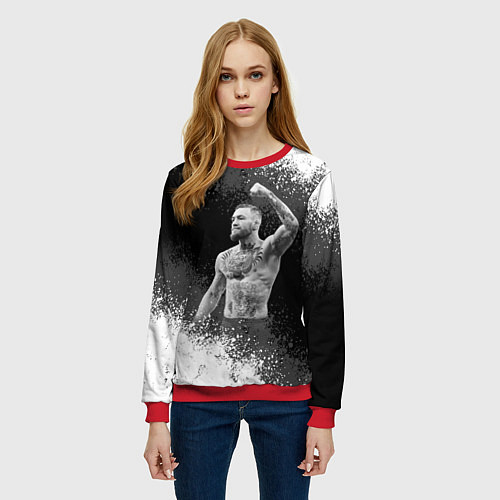 Женский свитшот Conor McGregor / 3D-Красный – фото 3