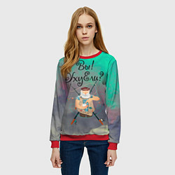 Свитшот женский Рыбак, цвет: 3D-красный — фото 2