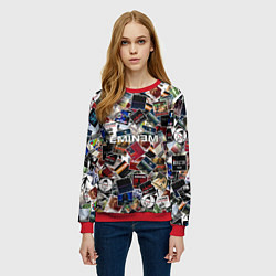 Свитшот женский Дискография EMINEM, цвет: 3D-красный — фото 2