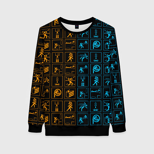 Женский свитшот PORTAL / 3D-Черный – фото 1