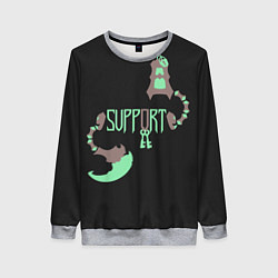 Свитшот женский Support, цвет: 3D-меланж