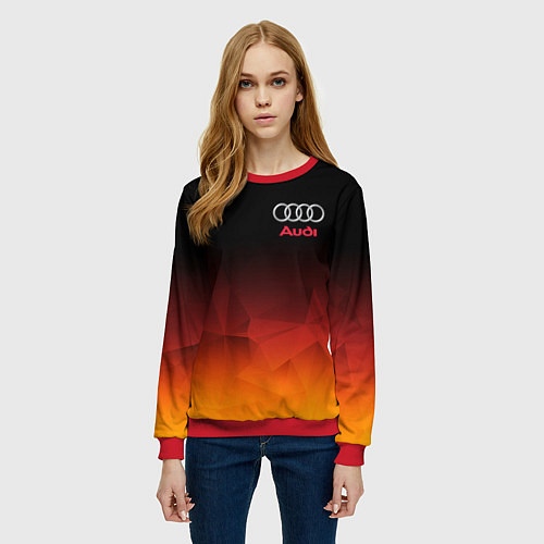 Женский свитшот AUDI / 3D-Красный – фото 3