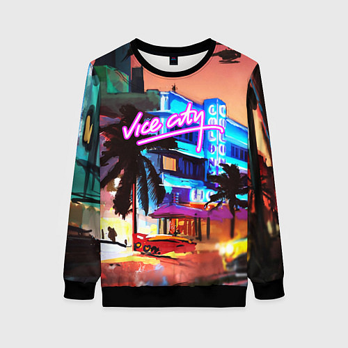 Женский свитшот GTA: VICE CITY / 3D-Черный – фото 1