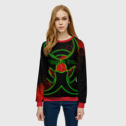 Свитшот женский Plague Inc, цвет: 3D-красный — фото 2