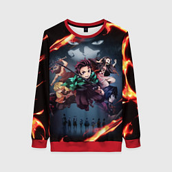 Свитшот женский KIMETSU NO YAIBA, цвет: 3D-красный