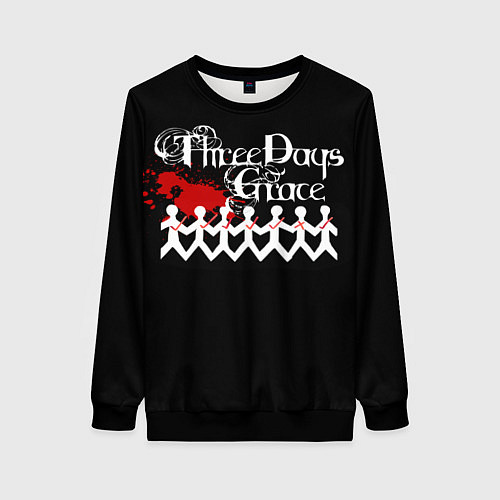 Женский свитшот Three days grace / 3D-Черный – фото 1