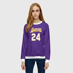 Свитшот женский Los Angeles Lakers Kobe Brya, цвет: 3D-белый — фото 2