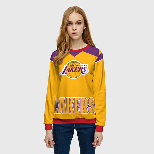 Женский свитшот Los Angeles Lakers / 3D-Красный – фото 3