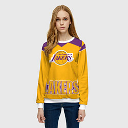 Свитшот женский Los Angeles Lakers, цвет: 3D-белый — фото 2