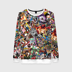 Свитшот женский Academia stikerbombing, цвет: 3D-белый