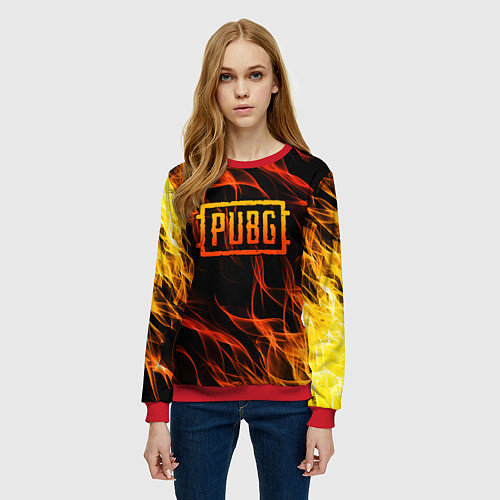 Женский свитшот PUBG / 3D-Красный – фото 3