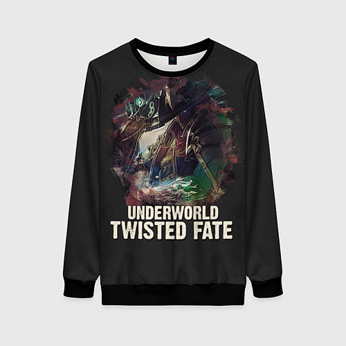 Женский свитшот Twisted Fate / 3D-Черный – фото 1