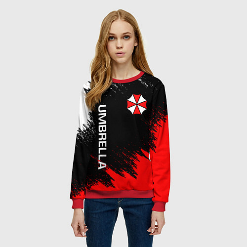 Женский свитшот UMBRELLA CORP / 3D-Красный – фото 3