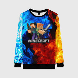 Свитшот женский MINECRAFT, цвет: 3D-черный