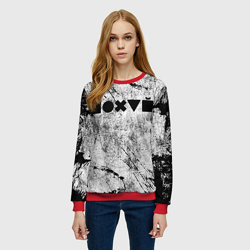 Женский свитшот Безразличие / 3D-Красный – фото 3