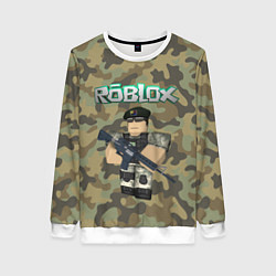 Свитшот женский Roblox 23 February Camouflage, цвет: 3D-белый