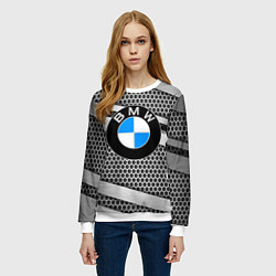 Свитшот женский BMW, цвет: 3D-белый — фото 2