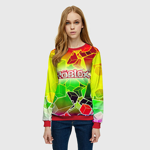 Женский свитшот Роблокс / 3D-Красный – фото 3