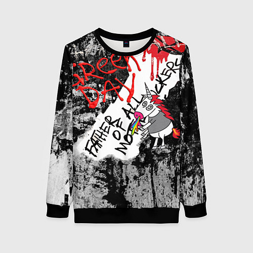 Женский свитшот Green Day - Father of All MF / 3D-Черный – фото 1