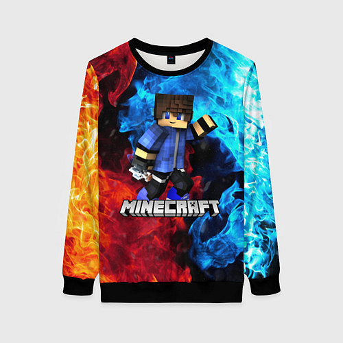 Женский свитшот Minecraft Майнкрафт / 3D-Черный – фото 1