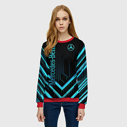 Свитшот женский Mercedes-Benz, цвет: 3D-красный — фото 2