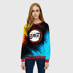 Свитшот женский KIMETSU NO YAIBA, цвет: 3D-красный — фото 2