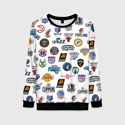 Женский свитшот NBA Pattern / 3D-Черный – фото 1