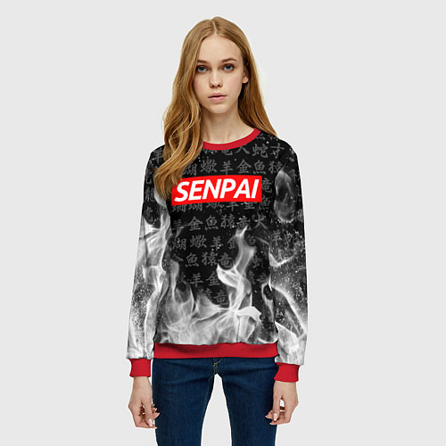 Женский свитшот SENPAI / 3D-Красный – фото 3
