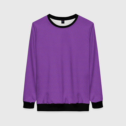 Женский свитшот Фиолетовая волна / 3D-Черный – фото 1