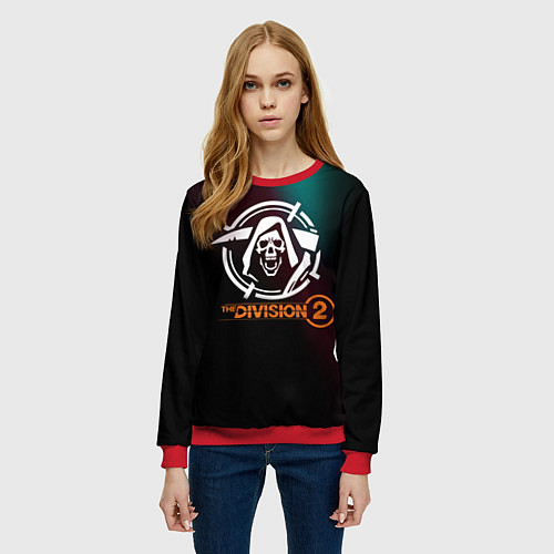 Женский свитшот The Division 2 Logo / 3D-Красный – фото 3