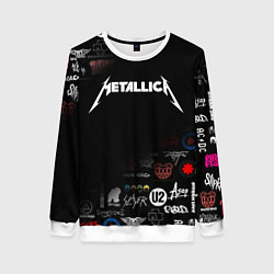 Свитшот женский Metallica, цвет: 3D-белый