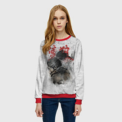 Свитшот женский SEKIRO SHADOW DIE TWICE, цвет: 3D-красный — фото 2