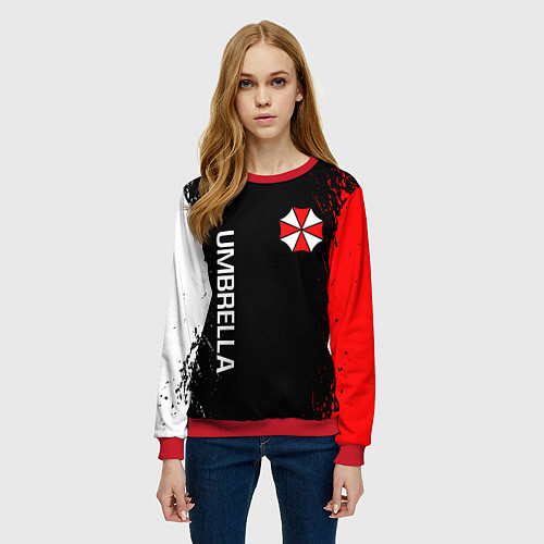 Женский свитшот RESIDENT EVIL UMBRELLA / 3D-Красный – фото 3