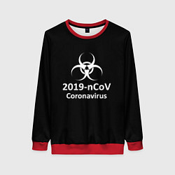 Свитшот женский NCoV-2019: Coronavirus, цвет: 3D-красный